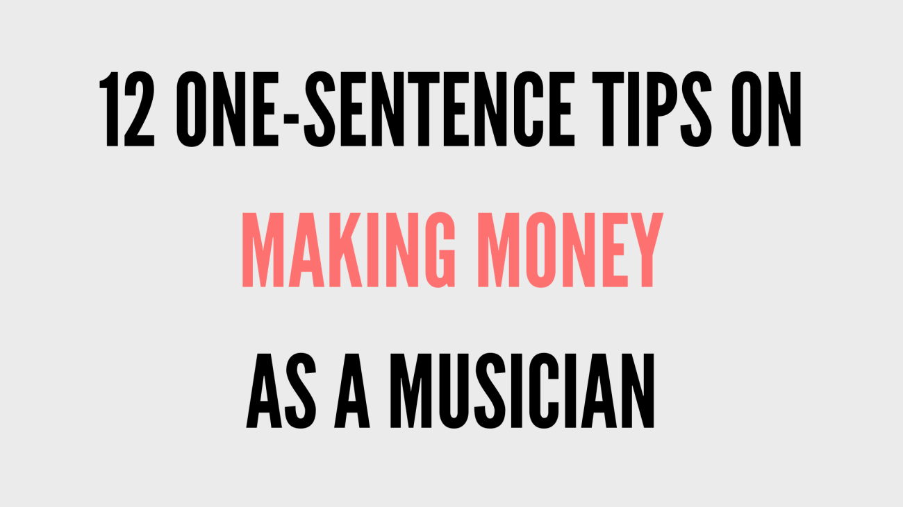 making money as a musician